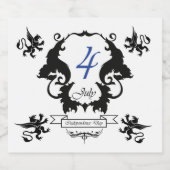 Amerikaanse Onafhankelijkheidsdag wenskaart Likeurfles Etiket (Enkel label)