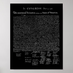 Amerikaanse Onafhankelijkheidsverklaring Amerikaan Poster