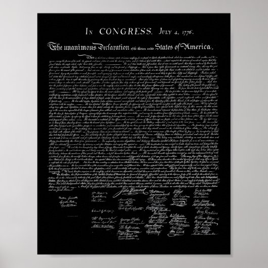Amerikaanse Onafhankelijkheidsverklaring Amerikaan Poster (Voorkant)