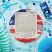 Amerikaanse Onafhankelijkheidsverklaring Papieren Bordje (Feest)