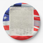 Amerikaanse Onafhankelijkheidsverklaring Papieren Bordje (Voorkant)