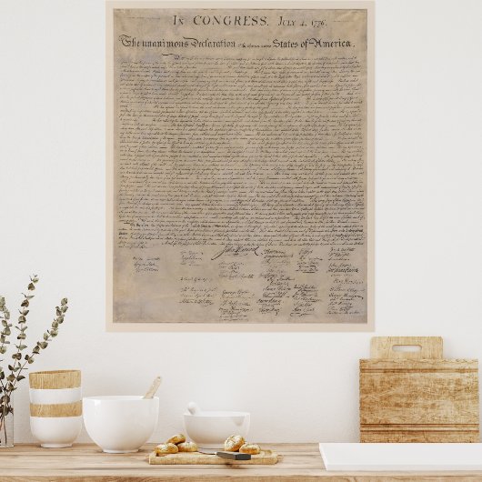 Amerikaanse onafhankelijkheidsverklaring poster (Keuken)