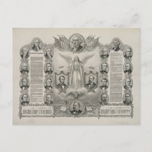 Amerikaanse onafhankelijkheidsverklaring van Kurz  Briefkaart (Voorkant)