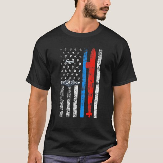 Amerikaanse onderzeeboot Silent Service Veteran Am T-shirt (Voorkant)