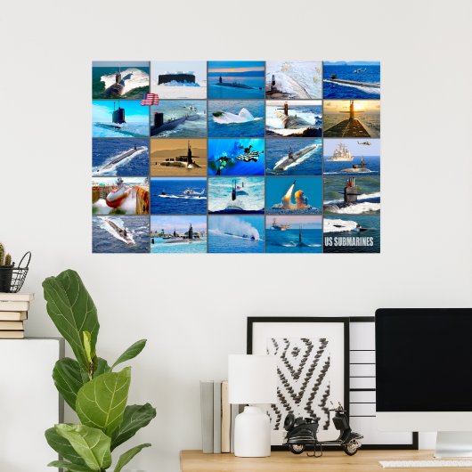 AMERIKAANSE ONDERZEEËRS "Montage" Poster (Thuiskantoor)