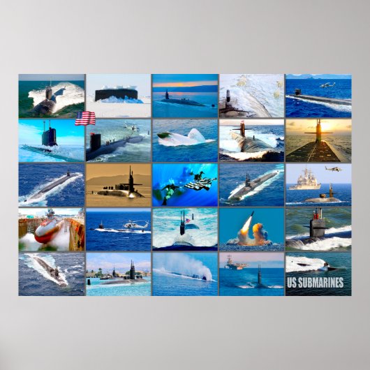 AMERIKAANSE ONDERZEEËRS "Montage" Poster (Voorkant)
