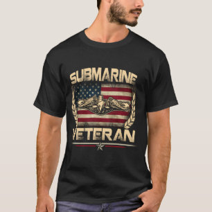Amerikaanse onderzeeërs Veteranendienst Militair P T-shirt