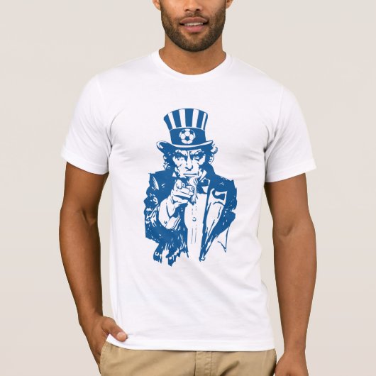 Amerikaanse oom sam soccer t-shirt (Voorkant)