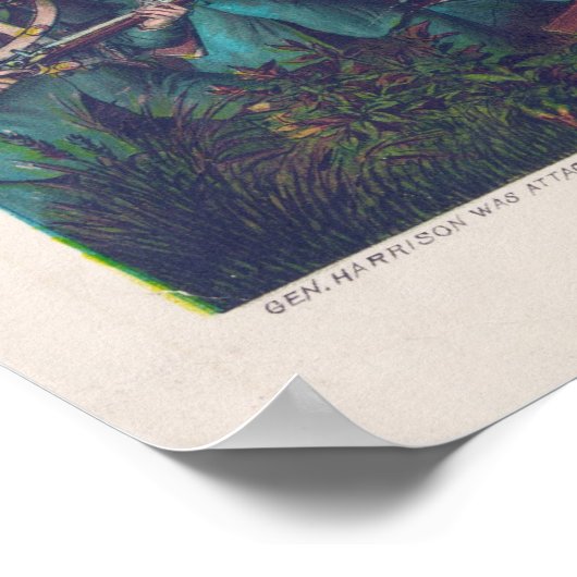 Amerikaanse Oorlog van 1812 Slag om Tippecanoe Poster (Hoek)