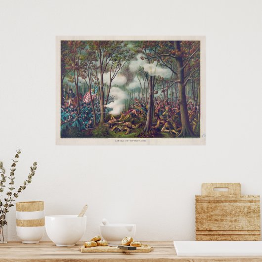 Amerikaanse Oorlog van 1812 Slag om Tippecanoe Poster (Keuken)