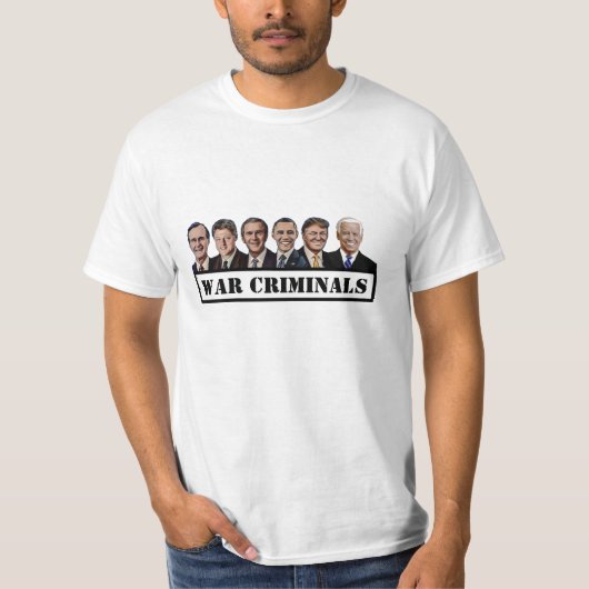 Amerikaanse oorlogsmisdadigers t-shirt (Voorkant)
