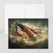 Amerikaanse oorlogsvaandel briefkaart (Voorkant / Achterkant)