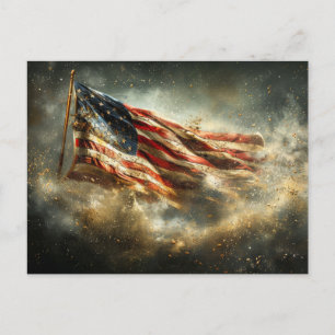 Amerikaanse oorlogsvaandel briefkaart