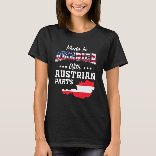Amerikaanse Oostenrijkse Delen Oostenrijk Kaart Ve T-shirt (Voorkant)