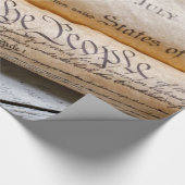 Amerikaanse oprichtingsdocumenten cadeaupapier (Hoek)