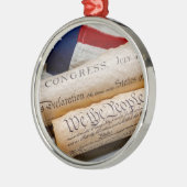 Amerikaanse oprichtingsdocumenten metalen ornament (Links)
