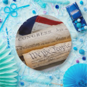 Amerikaanse oprichtingsdocumenten papieren bordje (Feest)