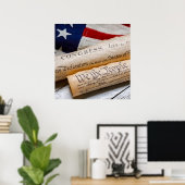 Amerikaanse oprichtingsdocumenten poster (Thuiskantoor)
