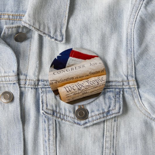 Amerikaanse oprichtingsdocumenten ronde button 7,6 cm (In situ)