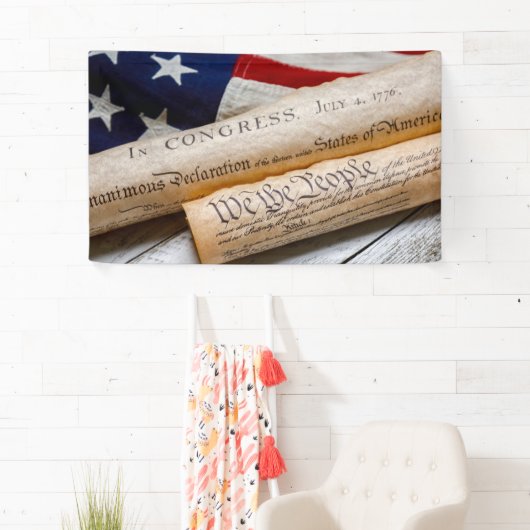 Amerikaanse oprichtingsdocumenten spandoek (Insitu)