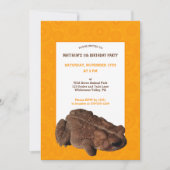 Amerikaanse Oranje paddenstoel en bruine jongens B Kaart (Voorkant)