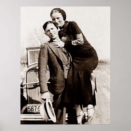 Amerikaanse Outlaws Bonnie & Clyde De Barrow Bende Poster (Voorkant)