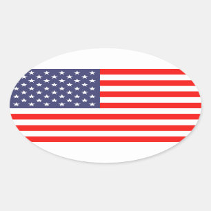 Amerikaanse ovalen   Vlag van Amerika Ovale Sticker