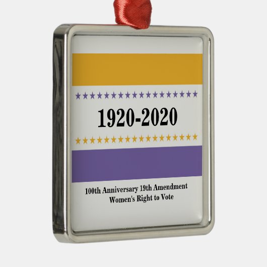 Amerikaanse overwinningsvlag: vrouwen stemmen metalen ornament (Rechts)