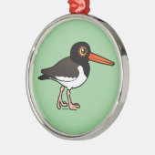Amerikaanse Oystercatcher Metalen Ornament (Links)