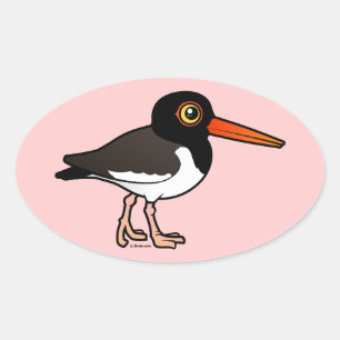 Amerikaanse Oystercatcher Ovale Sticker