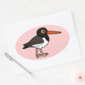 Amerikaanse Oystercatcher Ovale Sticker (Envelop)