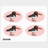 Amerikaanse Oystercatcher Ovale Sticker (Vel)