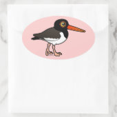 Amerikaanse Oystercatcher Ovale Sticker (Tas)