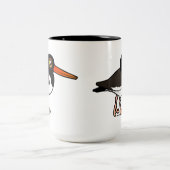 Amerikaanse Oystercatcher Tweekleurige Koffiemok (Center)