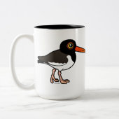 Amerikaanse Oystercatcher Tweekleurige Koffiemok (Links)
