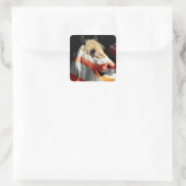 Amerikaanse Paard van Pride Vlag Vierkante Sticker (Tas)