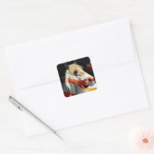 Amerikaanse Paard van Pride Vlag Vierkante Sticker (Envelop)