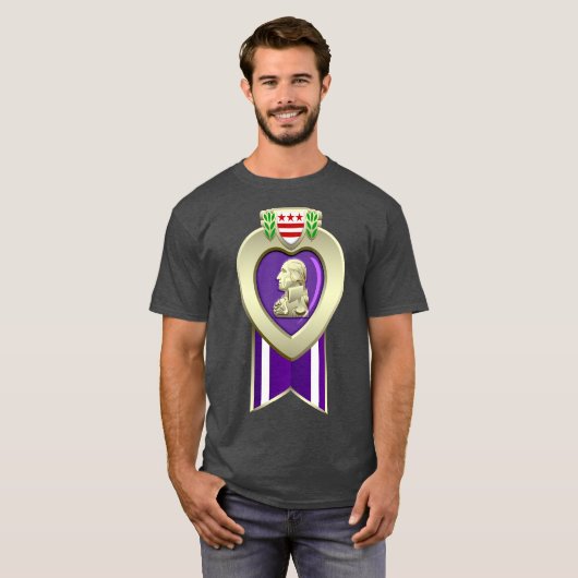 Amerikaanse Paarse Hart Award T-shirt (Voorkant volledig)