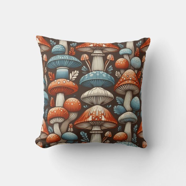 Amerikaanse paddestoelen kussen (Voorkant)