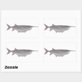 Amerikaanse paddlefish rechthoekige sticker (Vel)