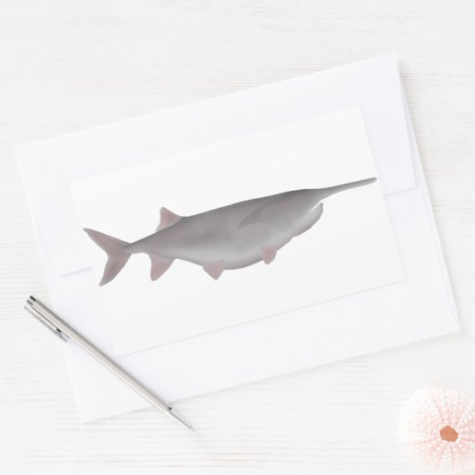 Amerikaanse paddlefish rechthoekige sticker (Envelop)