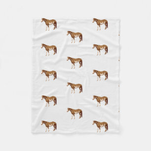 Amerikaanse Paint Horse Aquarel Equestre Fleece Deken