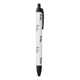 Amerikaanse Paint Horse Aquarel Equestrie Zwarte Inkt Pen