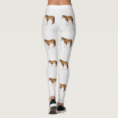Amerikaanse Paint Horse Equestrian Aquarel Leggings (Achterkant)