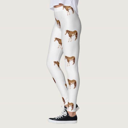 Amerikaanse Paint Horse Equestrian Aquarel Leggings (Links)