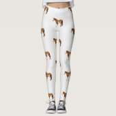 Amerikaanse Paint Horse Equestrian Aquarel Leggings (Voorkant)