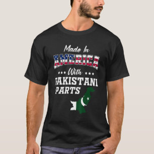 Amerikaanse Pakistaanse Onderdelen Pakistan Kaart T-shirt