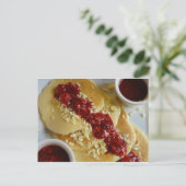 Amerikaanse pannenbessen en witte chocolade briefkaart (Staand voorkant)