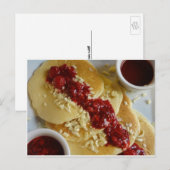 Amerikaanse pannenbessen en witte chocolade briefkaart (Voorkant / Achterkant)