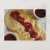 Amerikaanse pannenbessen en witte chocolade briefkaart (Voorkant)